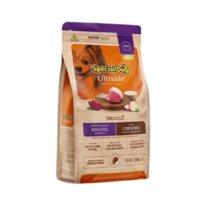 Ração Seca Special Dog Ultralife Para Cães Adultos Raças Pequenas Cordeiro E Arroz - 3 Kg